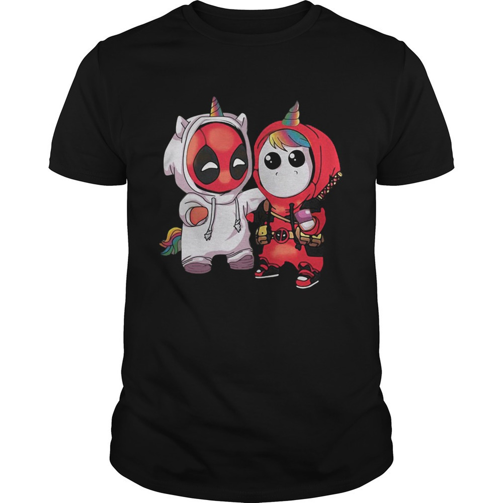 Baby Deadpool And Unicorn Shirt